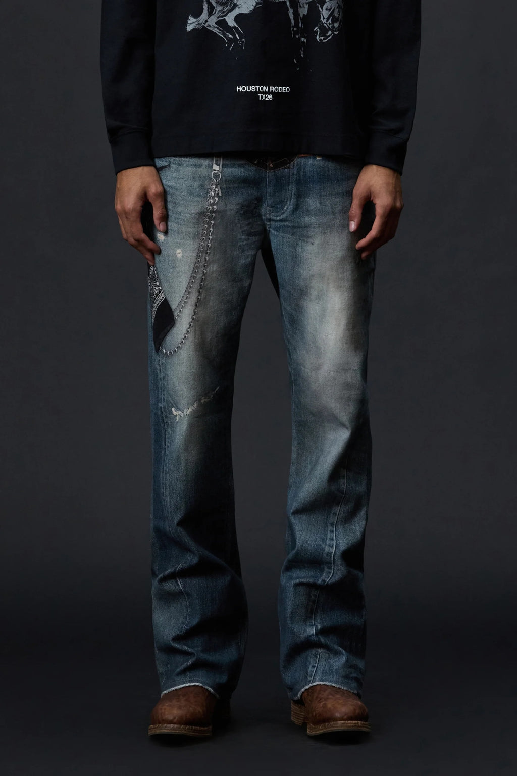 PURPLE BRAND P004 DIGITAL PRINT JEANS BLUE