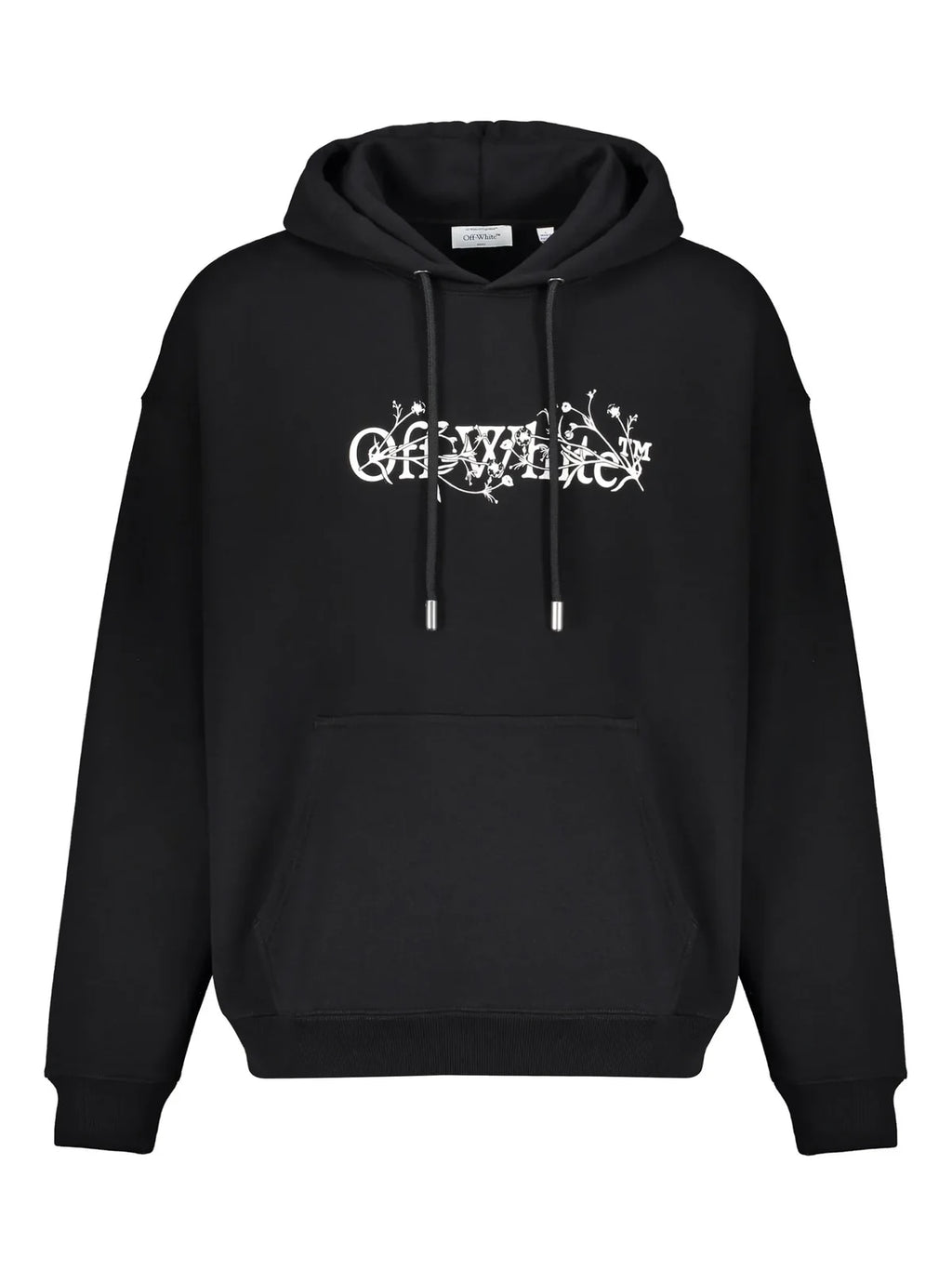 OFF WHITE BOOKISH FLORAL BLACK HOODIE