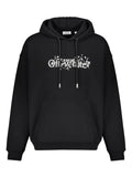 OFF WHITE BOOKISH FLORAL BLACK HOODIE