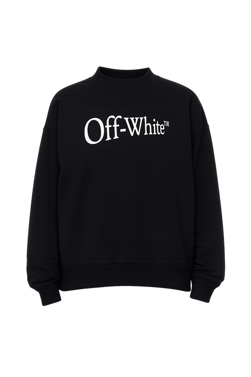 OFF-WHITE BLACK RUN ARROW SKATE CREWNECK SWEATSHIRT
