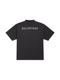 BALENCIAGA RHINESTONES BACK LOGO T SHIRT BLACK