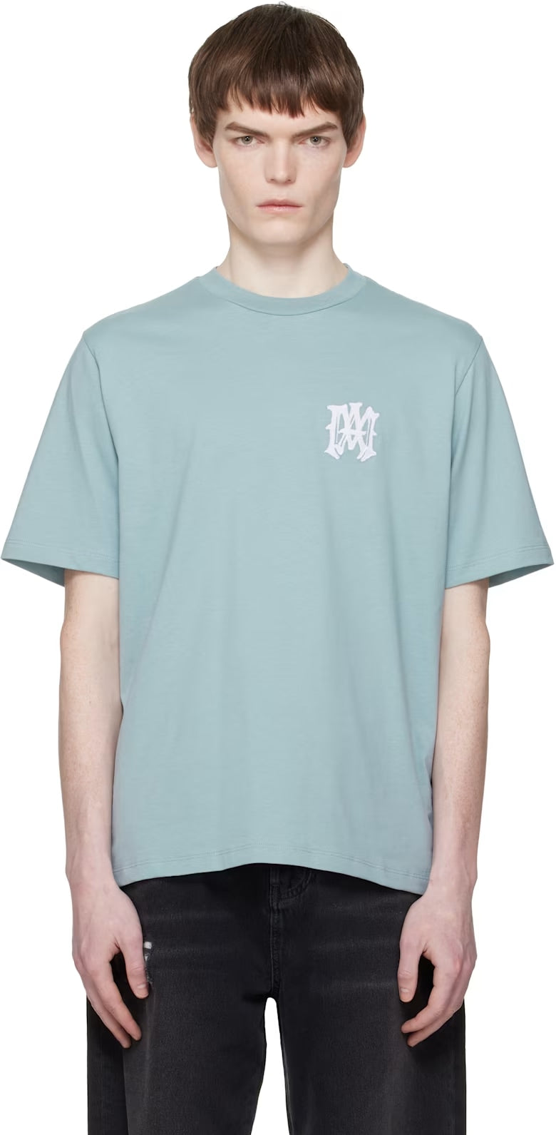 AMIRI MA CHATEAU LOGO T-SHIRT STEEL