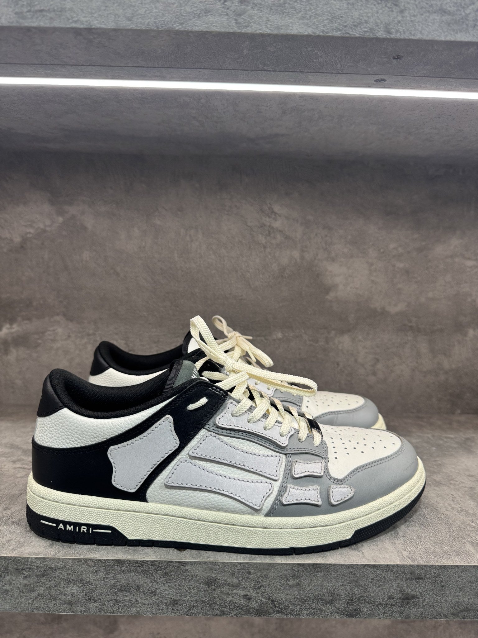AMIRI SKEL LOW TOPS BLACK GREY
