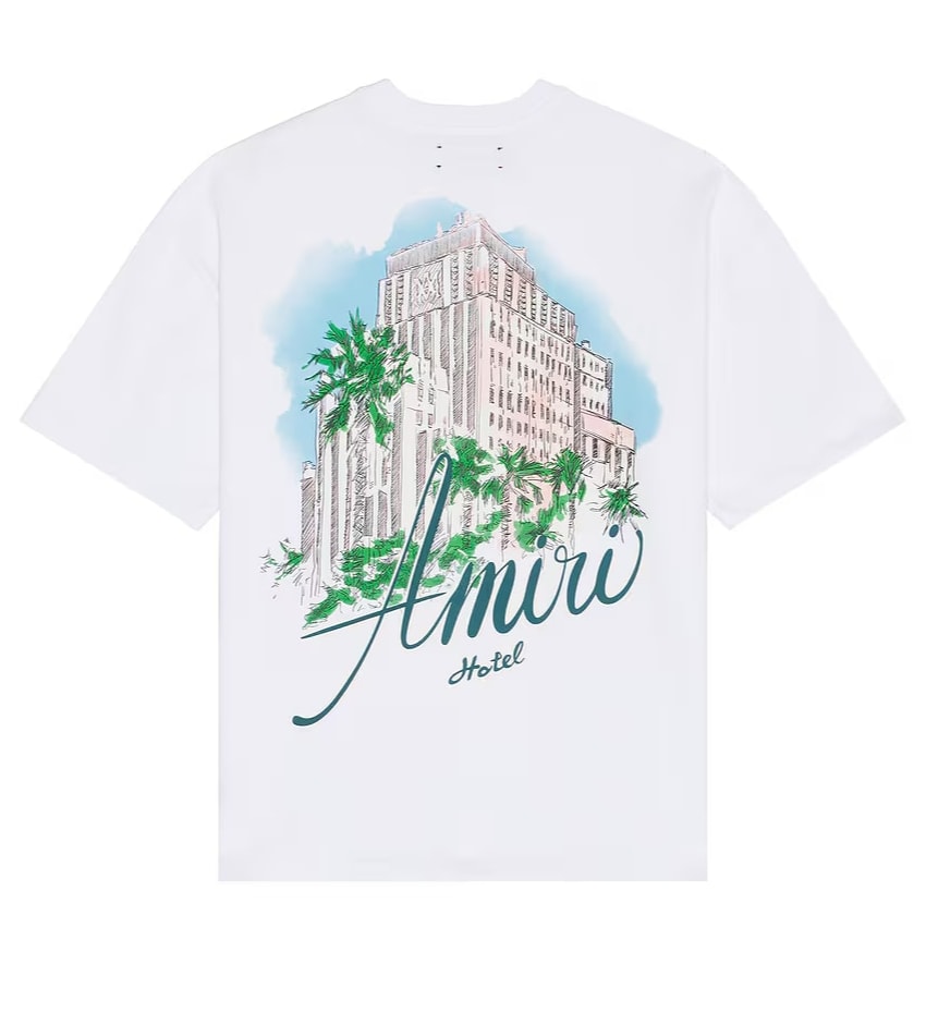 AMIRI HOTEL PRINTED T-SHIRT WHITE