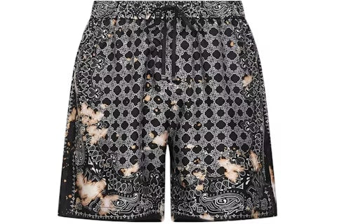 AMIRI BLEACH BANDANA SHORT BLACK