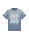BALENCIAGA SEE NOW BUY NOW BLUE FADED T-SHIRT