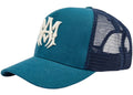 AMIRI MA LOGO TRUCKER HAT BLUE