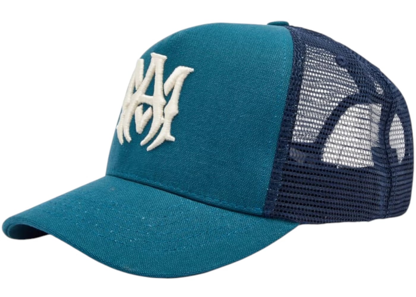 AMIRI MA LOGO TRUCKER HAT BLUE