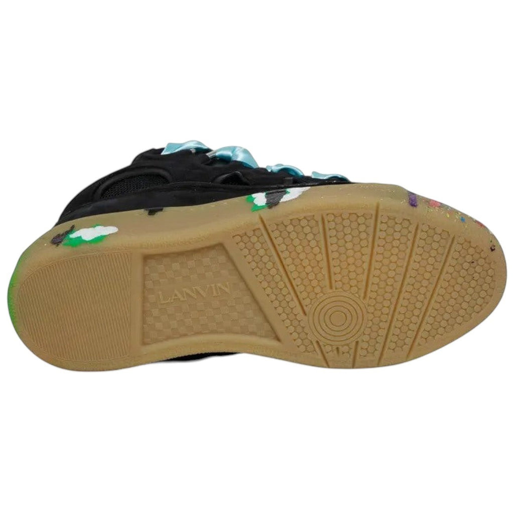 LANVIN X GALLERY DEPT. CURB SNEAKERS PAINT DRIP BLACK