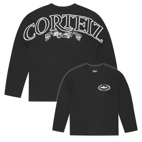 CORTEIZ ROYALE HEAVYWEIGHT T-SHIRT LONG SLEEVE BLACK