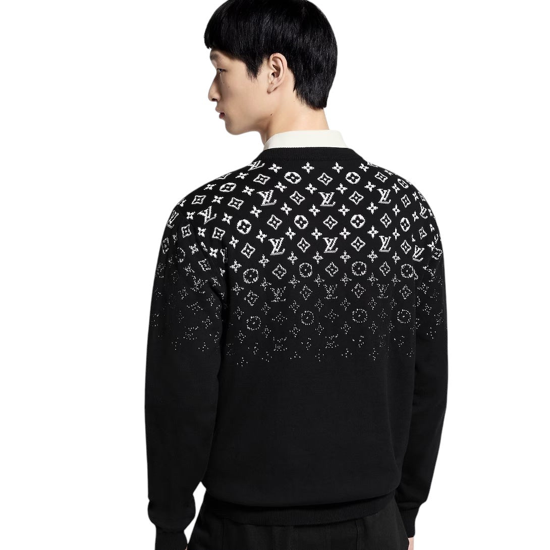 LOUIS VUITTON GRADIENT COTTON BLACK WHITE CREWNECK