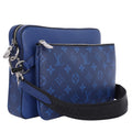 LOUIS VUITTON TRIO MESSENGER MONOGRAM SHOULDER BAG NAVY BLUE