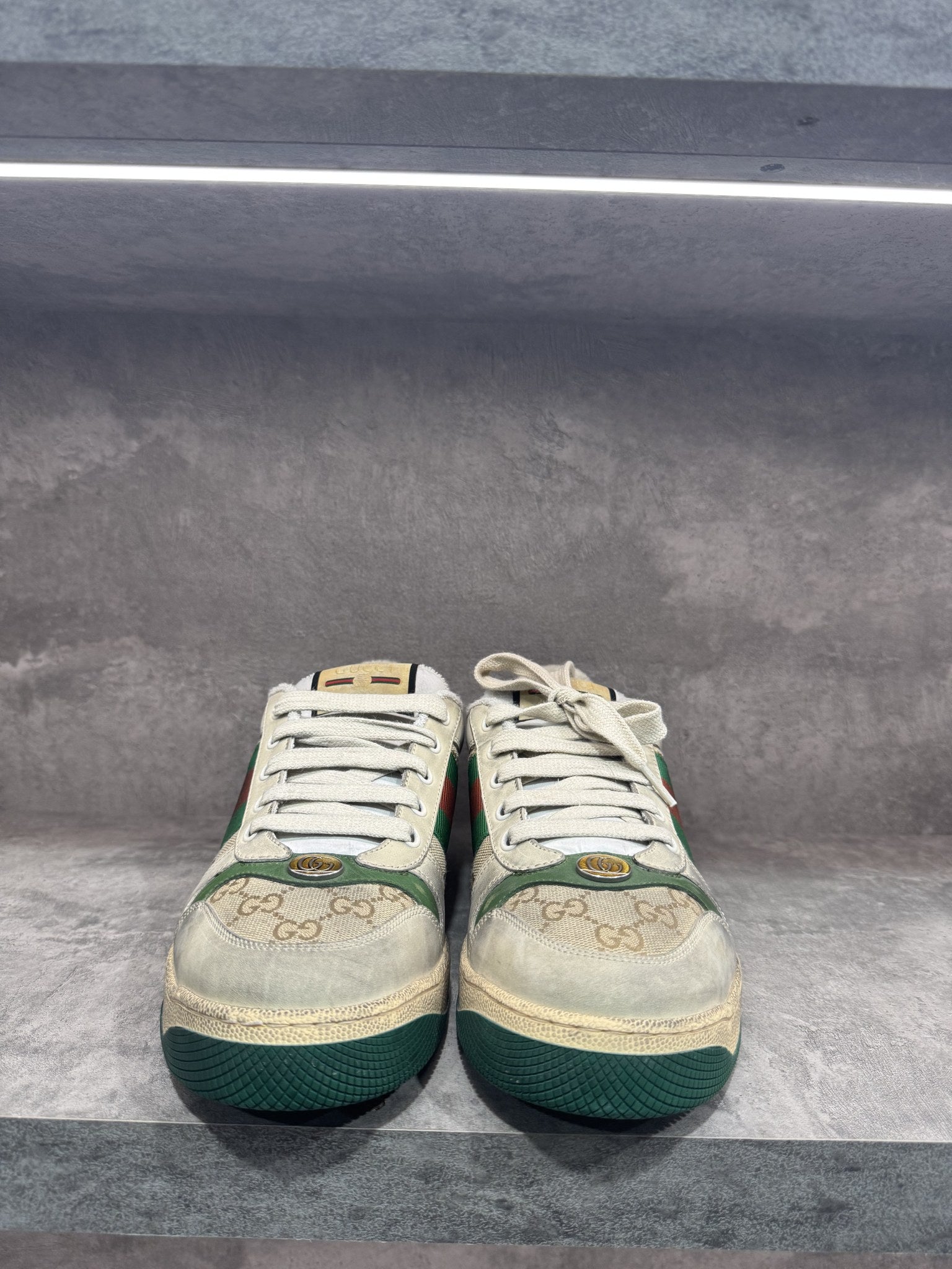 GUCCI SCREENER SNEAKERS MONOGRAM BEIGE