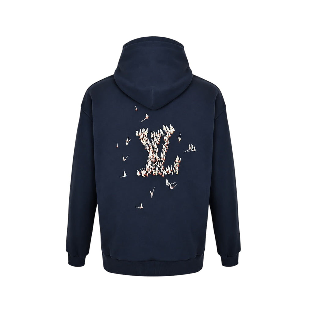 LOUIS VUITTON DEPOSE EMBROIDERY HOODIE NAVY