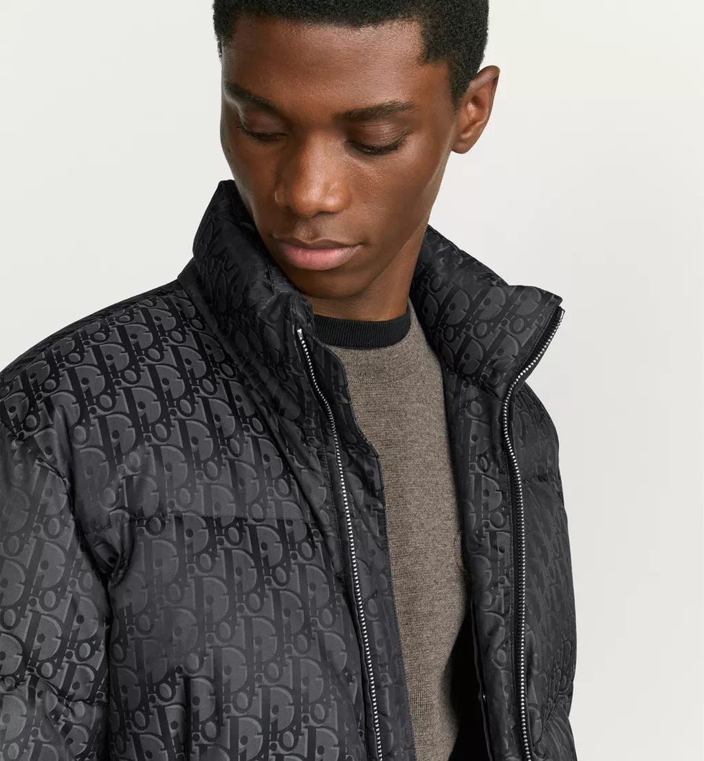DIOR OBLIQUE DOWN PUFFER JACKET BLACK