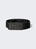AMIRI CORE LOGO BELT BLACK SILVER