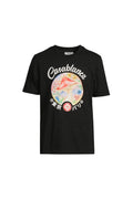 CASABLANCA MUSHROOM EMBLEM T-SHIRT BLACK