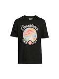 CASABLANCA MUSHROOM EMBLEM T-SHIRT BLACK