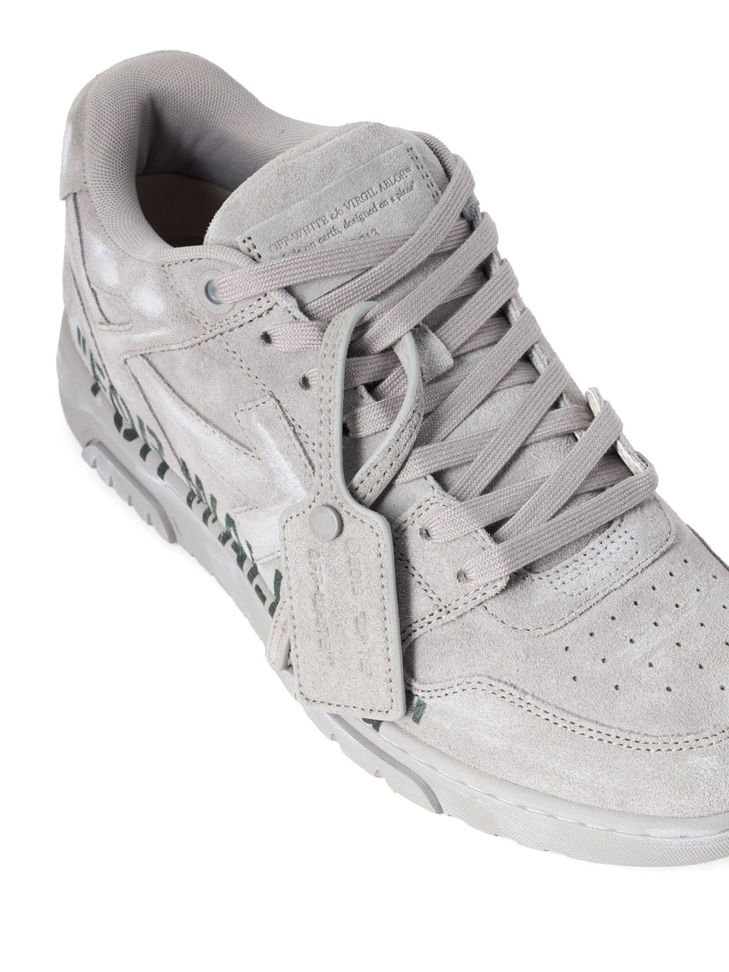 OFF WHITE OUT OF OFFICE FOR WALKING SUEDE SNEAKERS GREY