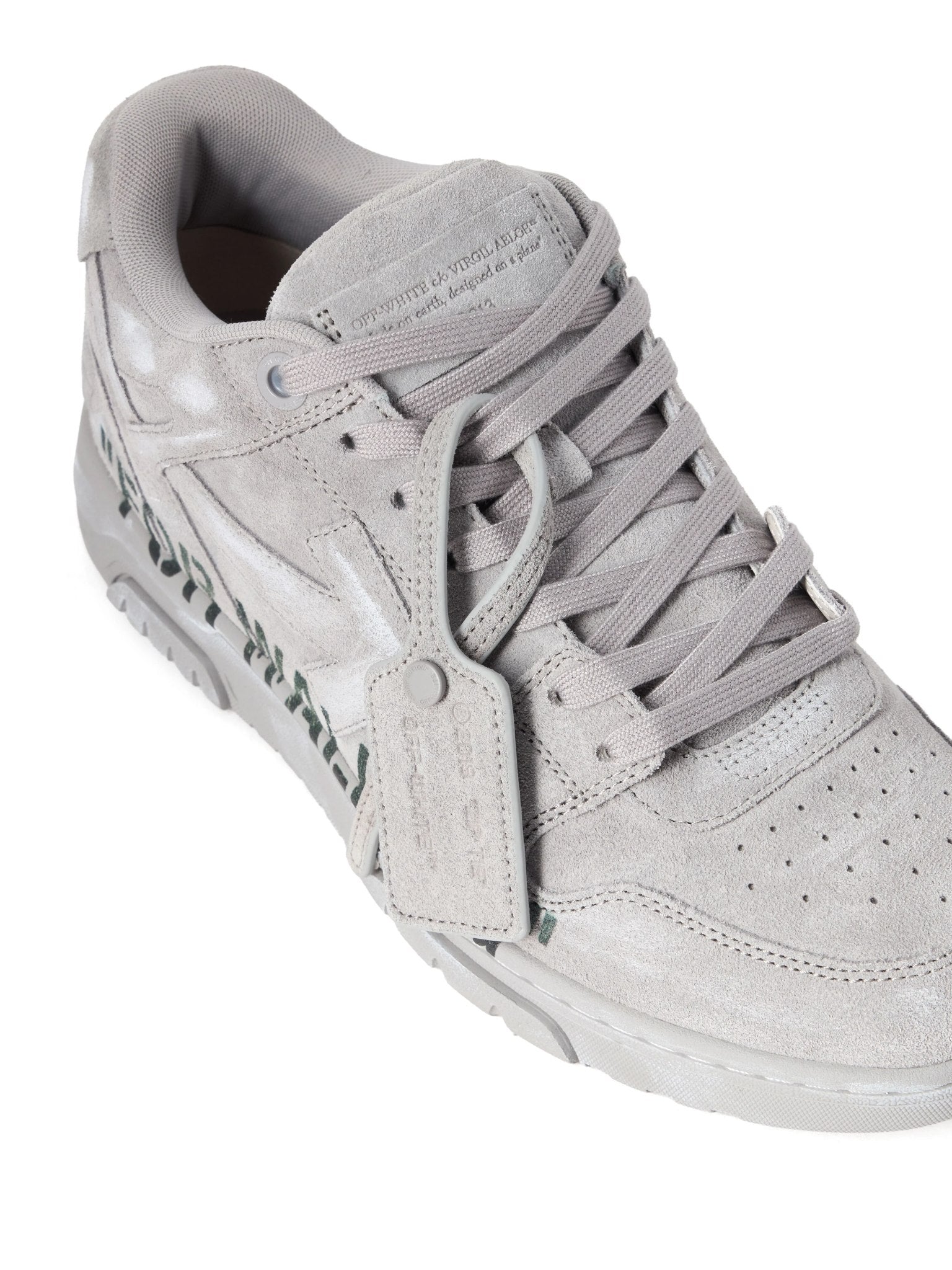 OFF WHITE OUT OF OFFICE FOR WALKING SUEDE SNEAKERS GREY