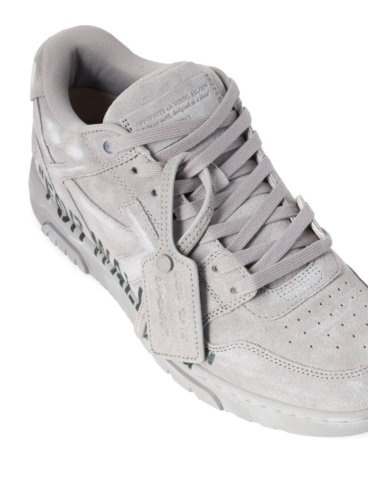 OFF WHITE OUT OF OFFICE FOR WALKING SUEDE SNEAKERS GREY