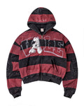 VALLEY ATL ZIP UP HOODIE BLACK RED