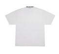 BALENCIAGA NECK EMBROIDERED LOGO WHITE T-SHIRT