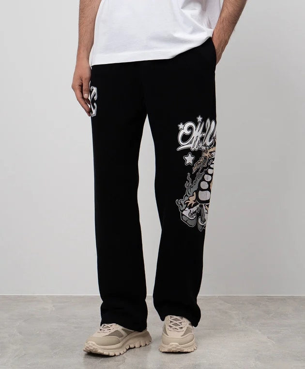 OFF WHITE DRAGON SWEATPANTS BLACK GREY