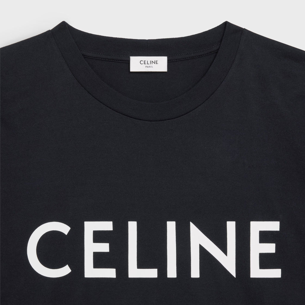 CELINE FRONT LOGO T SHIRT BLACK