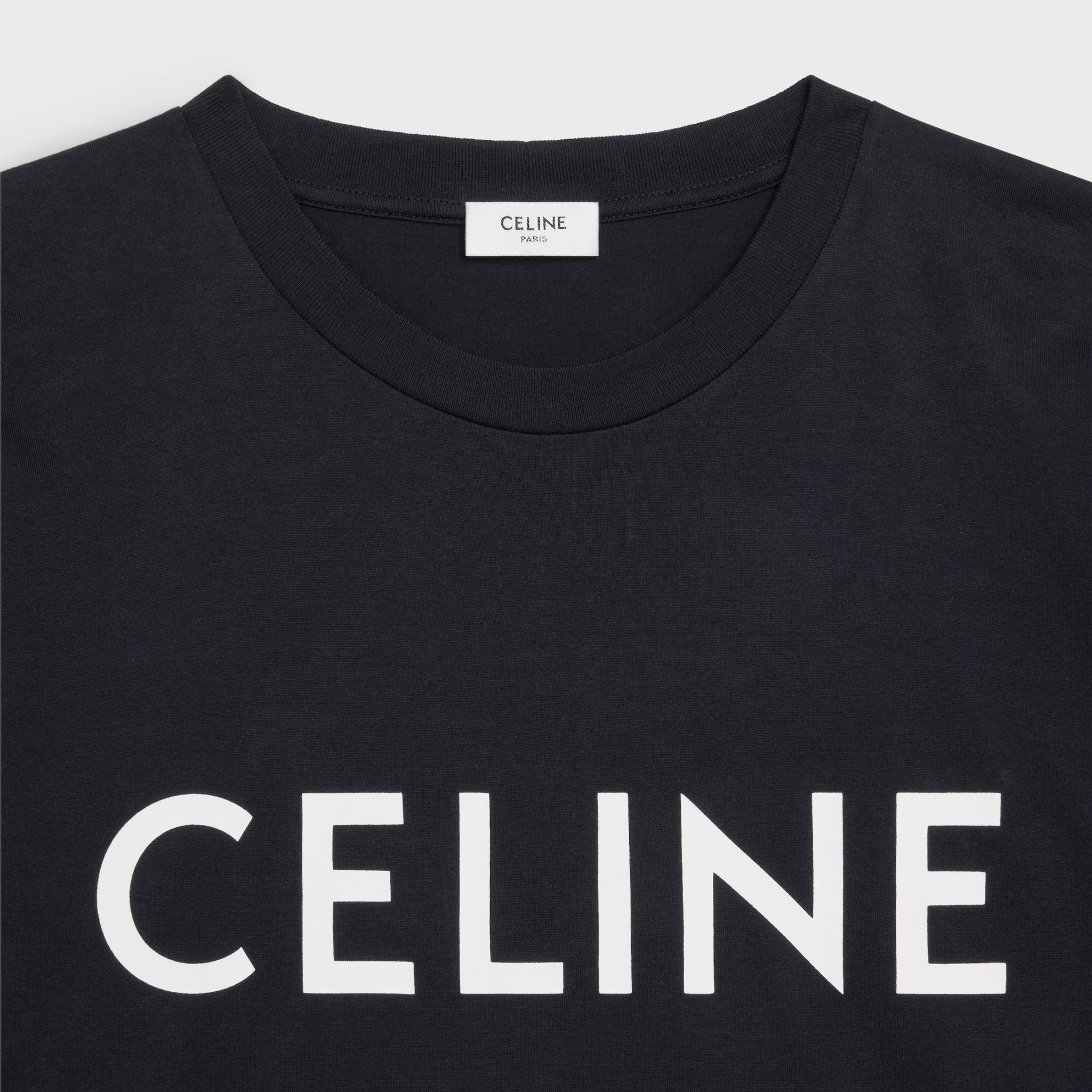 CELINE FRONT LOGO T SHIRT BLACK