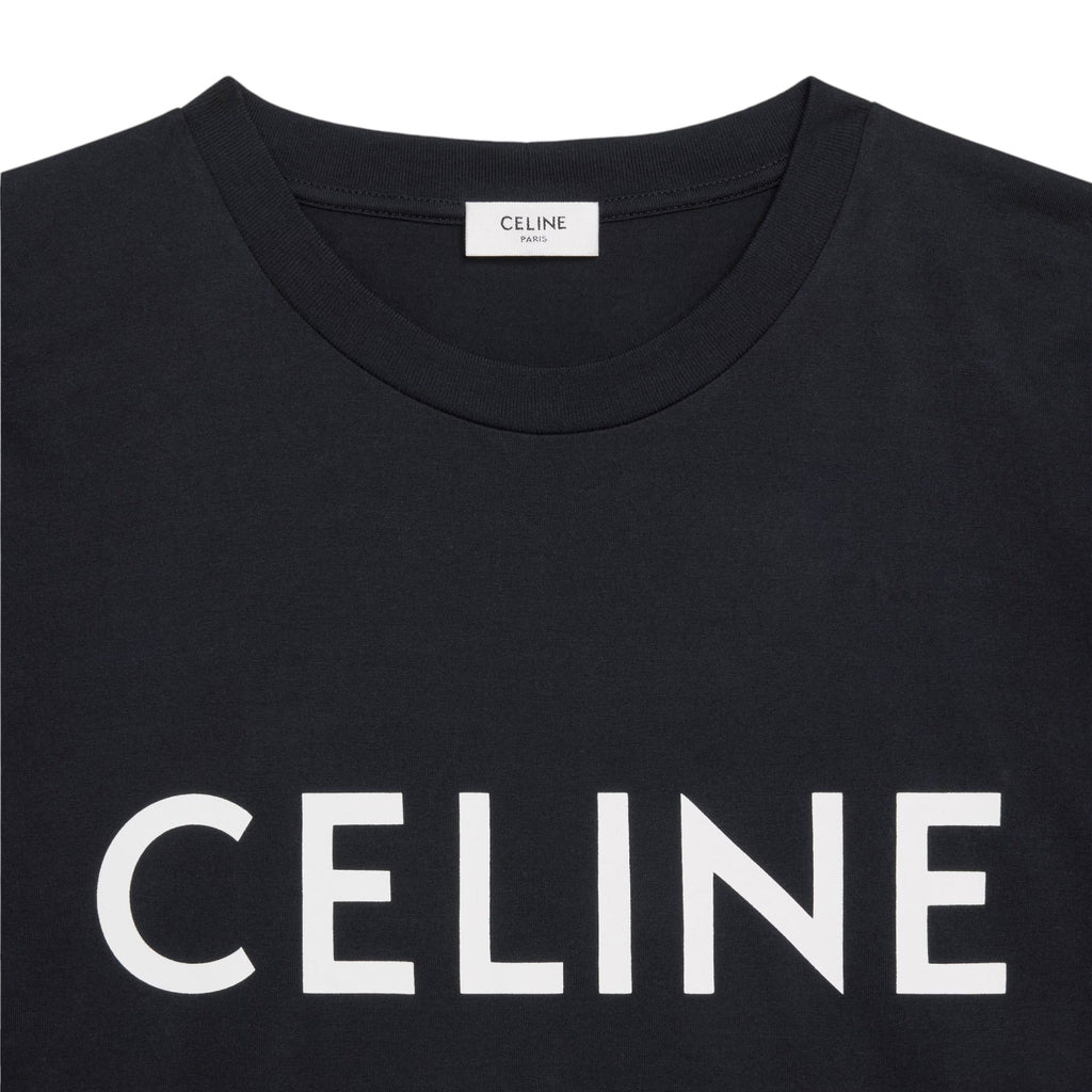 CELINE FRONT LOGO T SHIRT BLACK