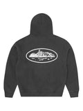 CORTEIZ ISLAND PUFF PRINT ZIP UP HOODIE BLACK