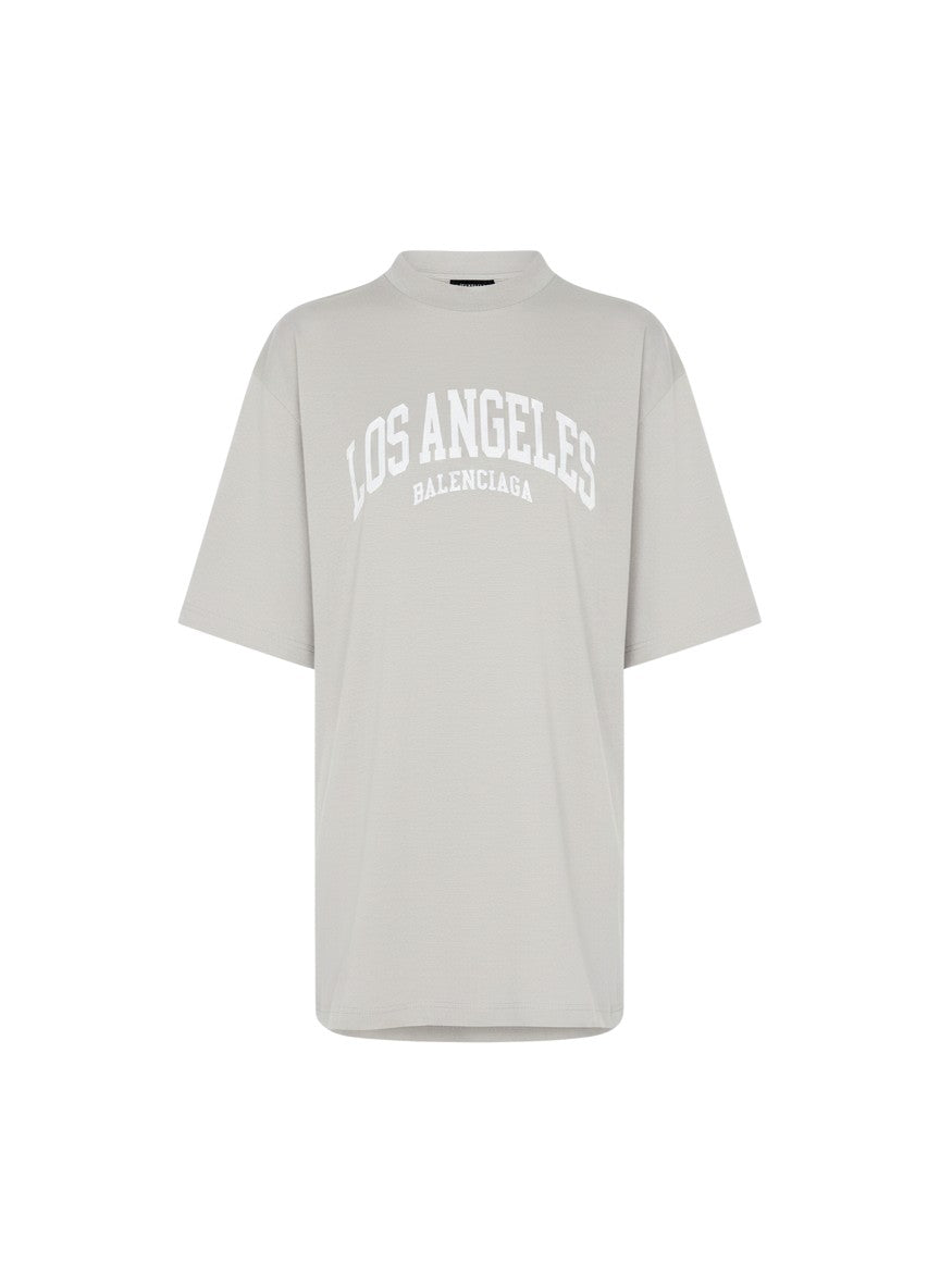 Camiseta The Hype Company Balenciaga Los Angeles de color crema con estampado universitario en el pecho