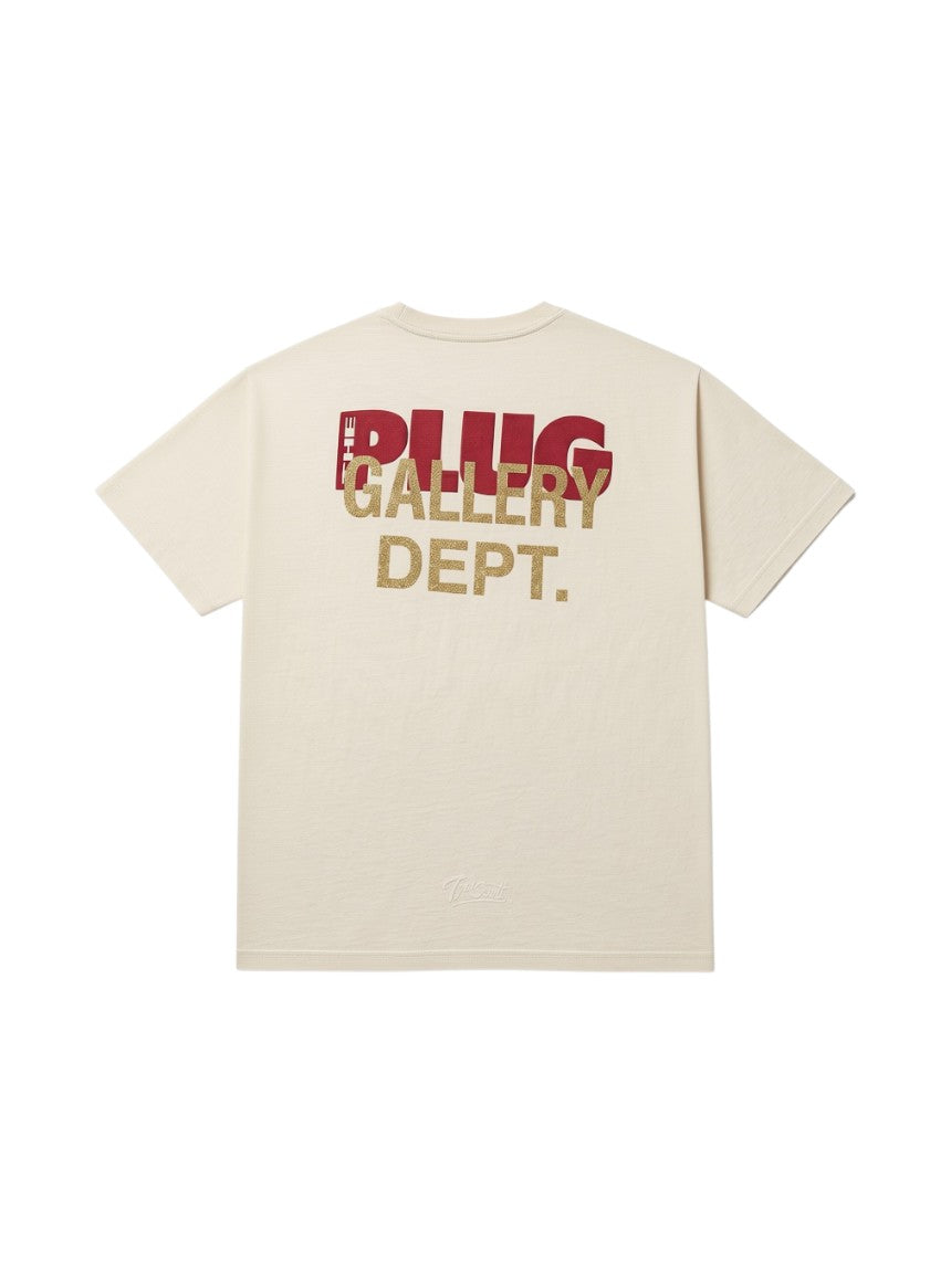Camiseta blanca de algodón The Hype Company con estampado gráfico en la espalda en letras rojas y doradas brillantes