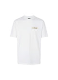 Camiseta blanca de algodón The Hype Company con parche de logo Jacquemus en el pecho