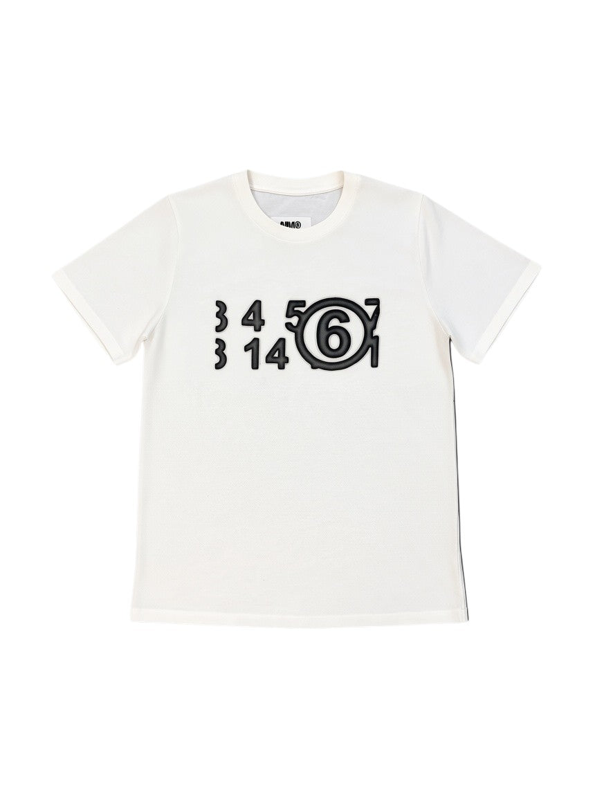 Camiseta blanca de algodón The Hype Company Maison Margiela MM6 con estampado numérico negro en el pecho