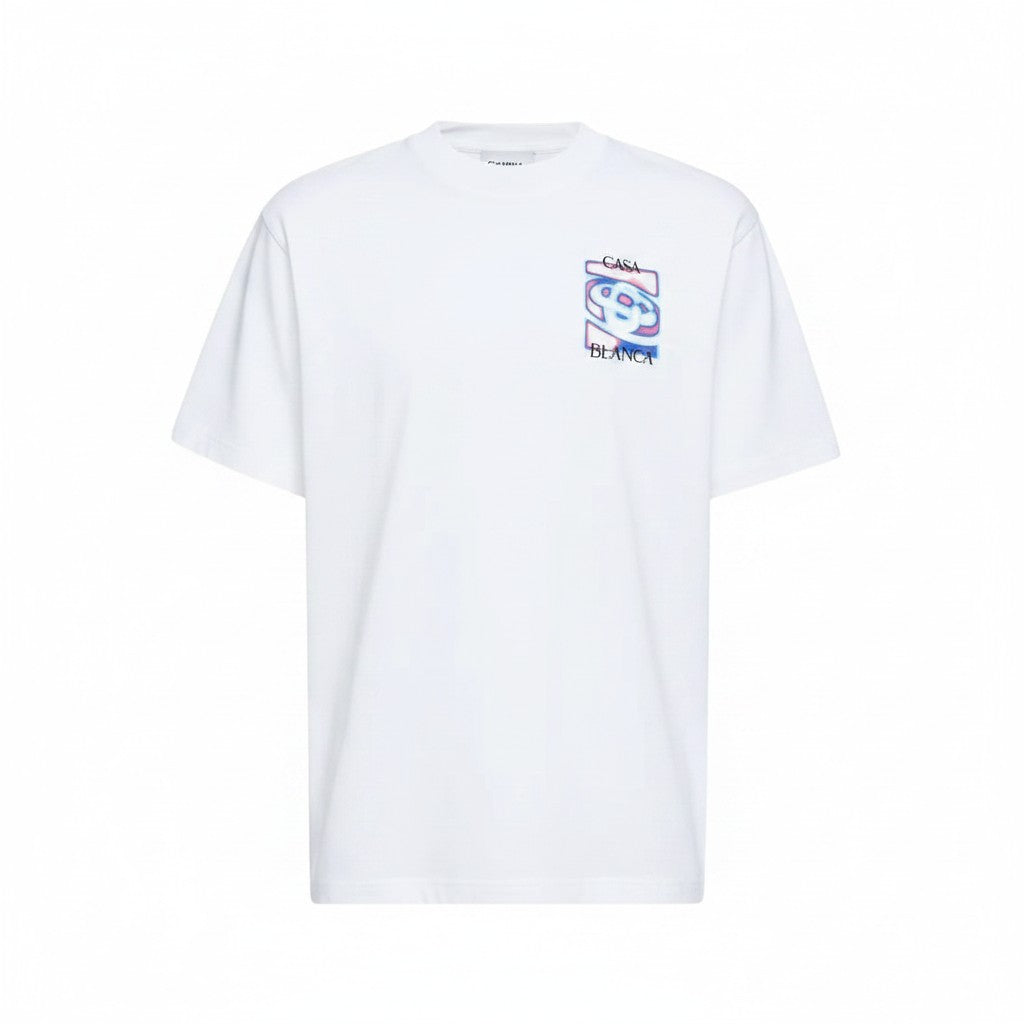 Camiseta blanca de algodón The Hype Company con estampado gráfico estilo mapa de calor en el pecho
