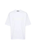 Camiseta blanca de algodón The Hype Company con logo grande de Jacquemus en el pecho y corte oversize