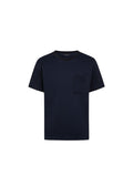 Camiseta azul marino con monograma de The Hype Company con bolsillo frontal 3D y cuello redondo
