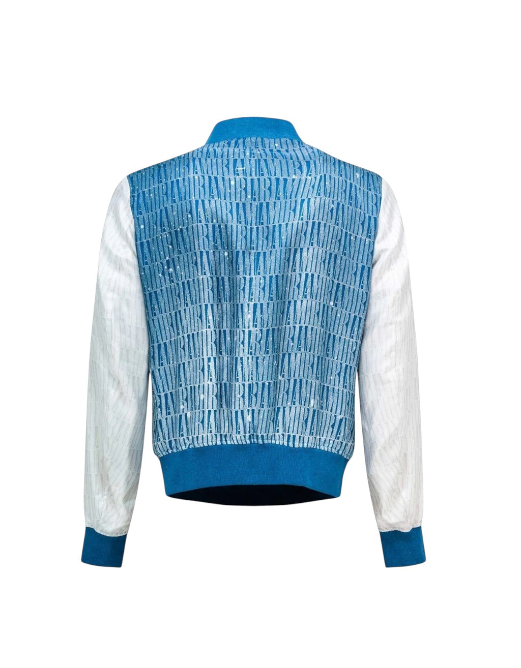 Chaqueta bomber The Hype Company de seda con estampado de logo degradado, efecto salpicaduras de pintura y mangas blancas