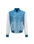 Chaqueta bomber The Hype Company de seda con estampado de logo AMIRI, efecto salpicaduras de pintura y diseño degradado