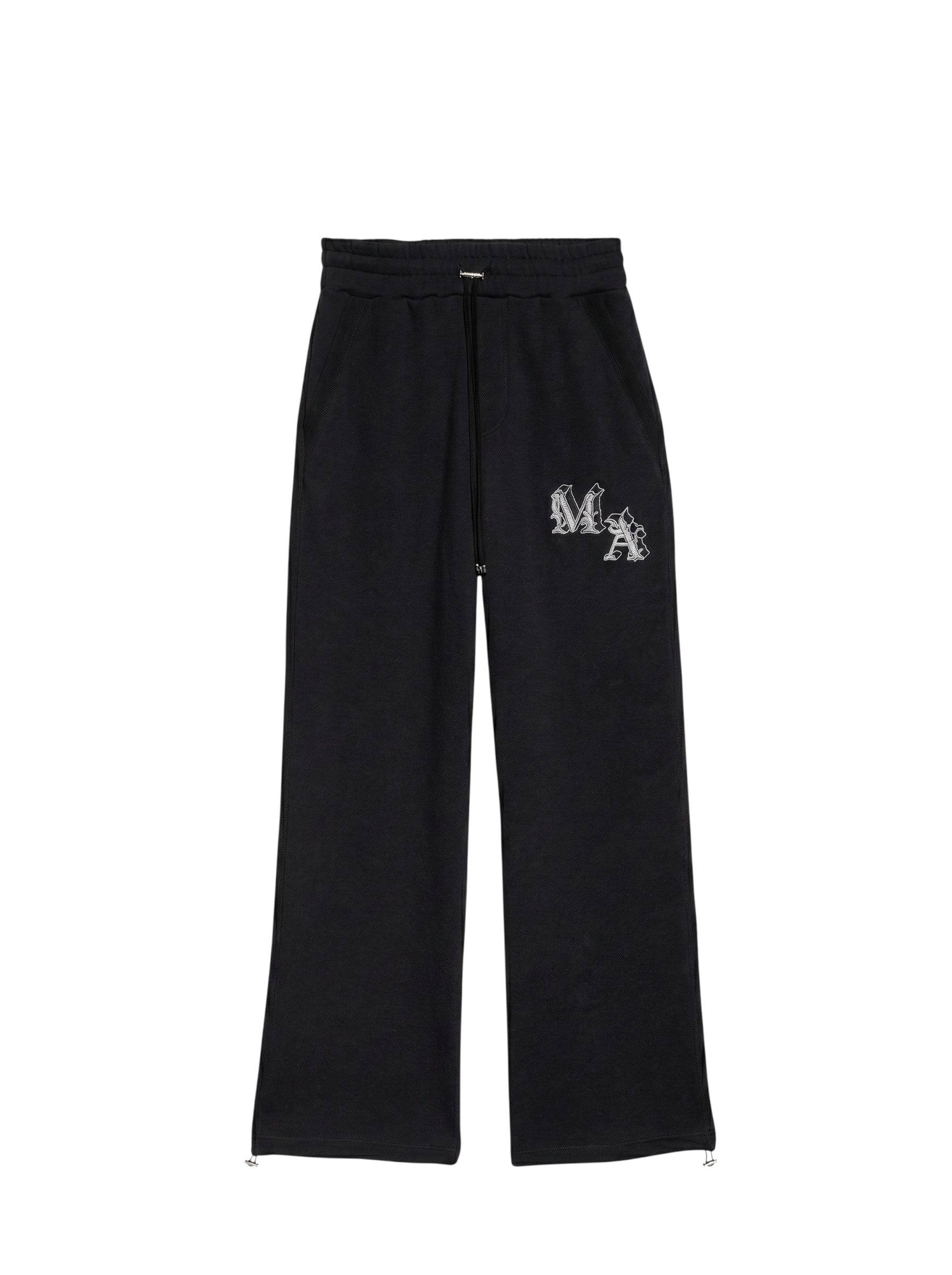 Pantalones de chándal negros The Hype Company con logo AMIRI blanco en la pierna y cordones ajustables en el bajo
