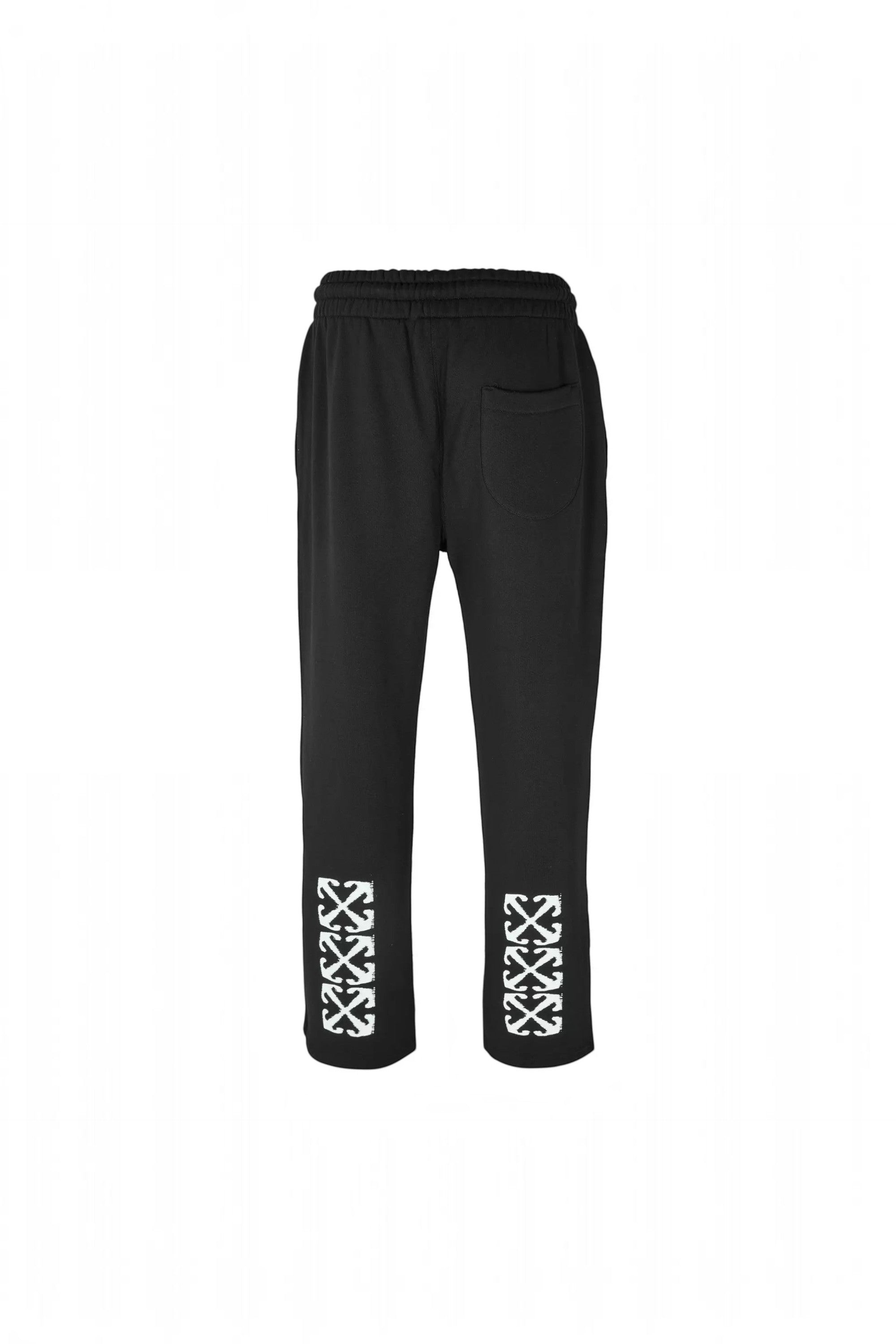 Pantalones de chándal negros The Hype Company con logo de flechas blancas en los bajos y dobladillo cerrado