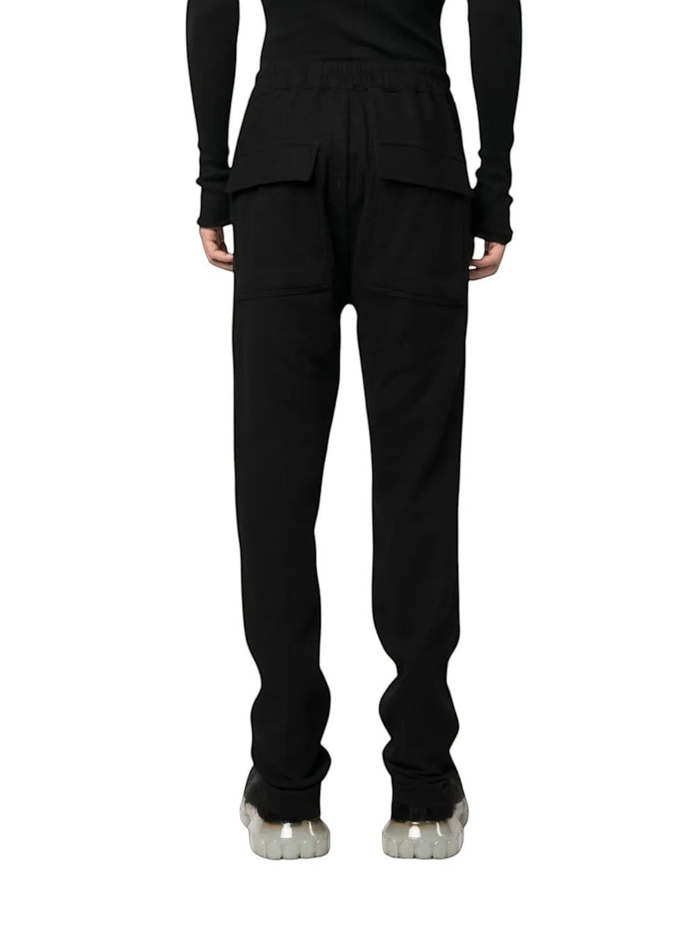 Pantalones de chándal negros Rick Owens de The Hype Company con bolsillos traseros y ajuste entallado