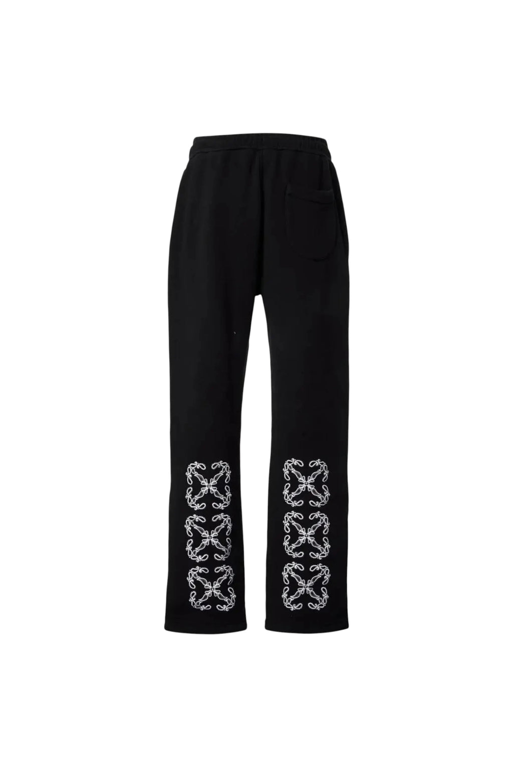 Pantalones negros The Hype Company con estampado de flechas estilo bandana en blanco en la parte inferior de las piernas