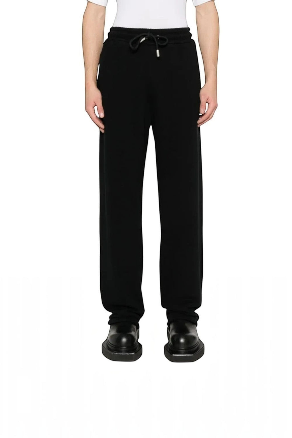 Pantalones de chándal negros de The Hype Company con cintura elástica y cordón ajustable, corte recto y estilo casual.