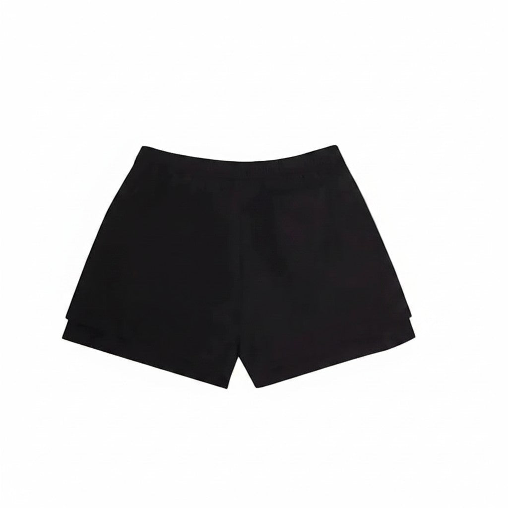The Hype Company SP5DER PRO TRACK SHORTS BLACK, shorts de tejido técnico negro con doble capa y cintura elástica.