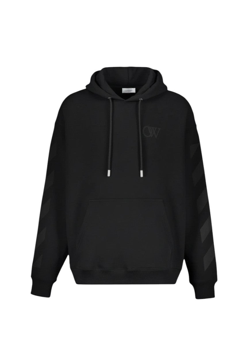 Sudadera negra con capucha The Hype Company, modelo OW Diag Skate con logo frontal y rayas en las mangas