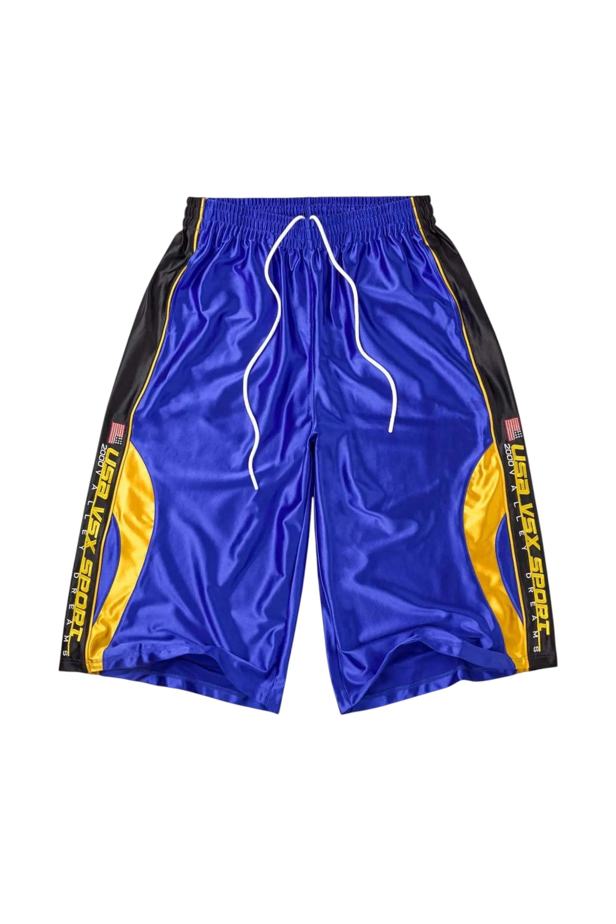 Pantalones cortos de baloncesto The Hype Company Valley Kobe en azul brillante con detalles amarillos y negros