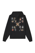 OFF WHITE JEWEL ARROW HOODIE LOOSE BLACK